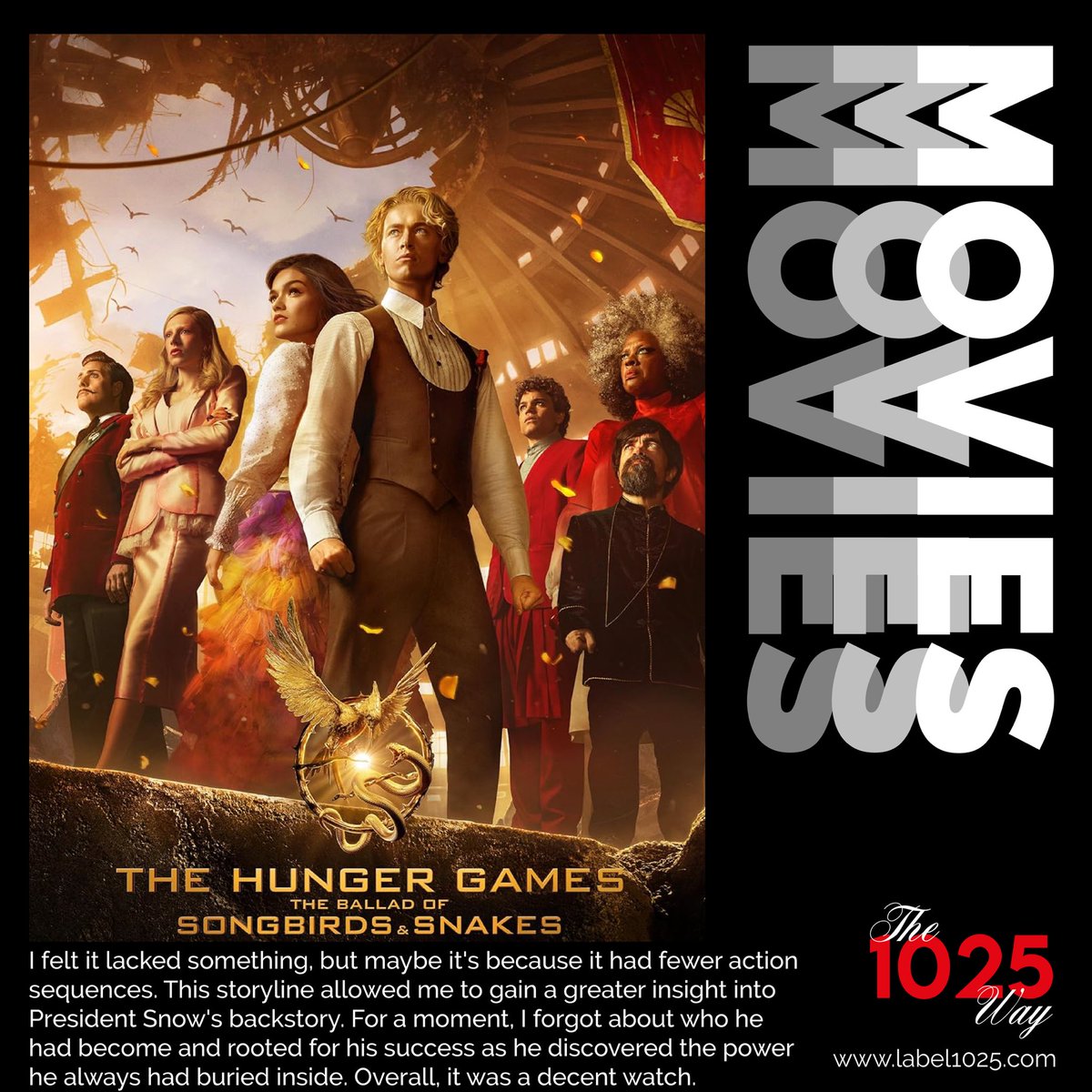 instagram.com/p/C6bPCEqoBmw/…
—————————————————————
#Label1025 #TheHungerGames #TheBalladOfSongbirdsAndSnakes #TomBlyth #RachelZegler #ViolaDavis #PeterDinklage #action #adaptation #adventure #drama #film #movie #novel #prequel #scifi #spinoff #thriller #ColorForce #Lionsgate