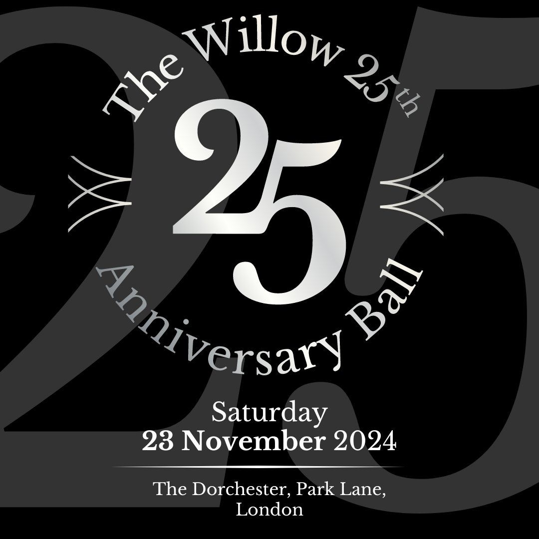 Get set for the Willow Ball's 25th Anniversary! Join us at the Dorchester, Park Lane on Saturday 23 November. Enjoy entertainment and fine dining while helping seriously ill young adults to make precious memories. Reserve your spot now! willowfoundation.org.uk/events/willowb… #WillowBall2024