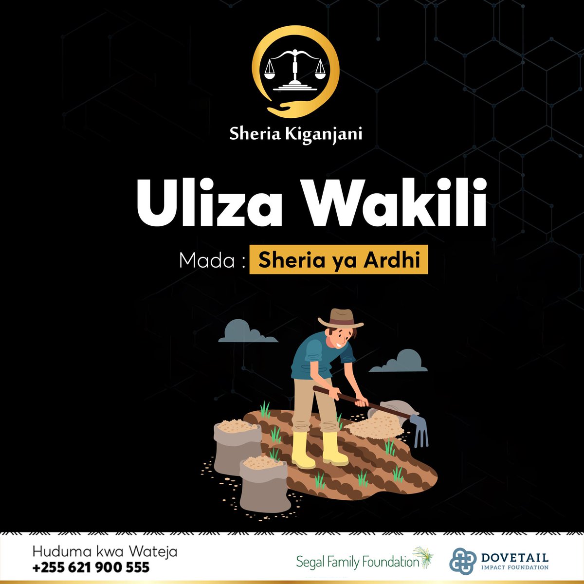 ULIZA WAKILI DAY! Tunakaribisha maswali kuhusu SHERIA YA ARDHI kupitia komenti au kutuma ujumbe binafsi bila malipo yoyote. #sheriakiganjaniapp #sheriakiganjani #skulizawakili #freeday #legaltech #legalgurus #kaributukuhudumie #freeday #maswalinamajibu #sheriayaardhi #ardhi