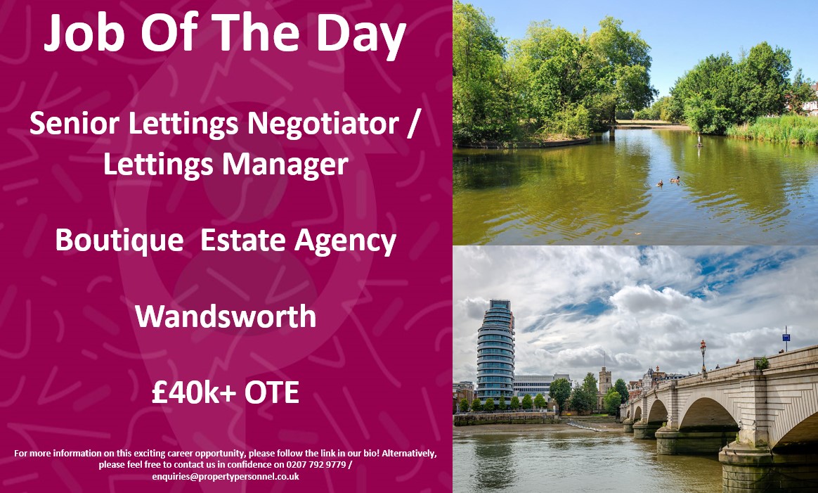 #JOB OF THE DAY!!

Are you a motivated, senior #lettings agent looking to join a leading, reputable agency? Then, this could be the role for you!

For further information, please follow the link below or contact us in confidence on 020 7792 9779.

loom.ly/lS0Nsqo