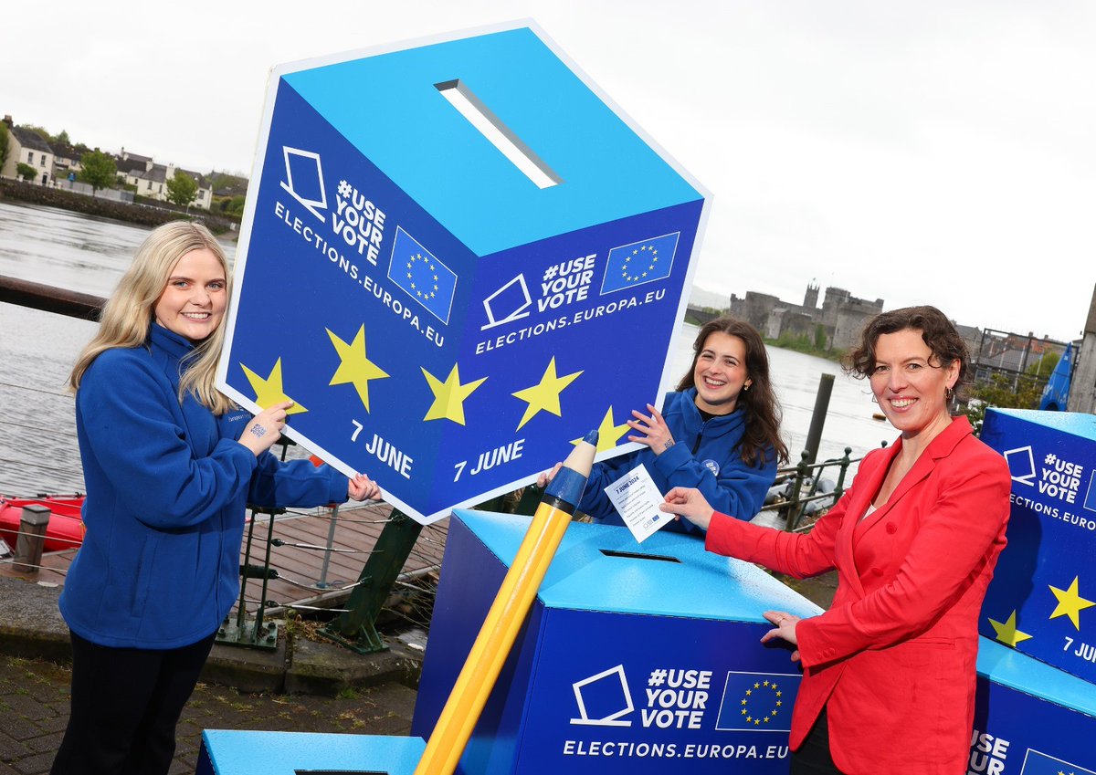 🇪🇺Delighted to be launching our #UseYourVote campaign in #Limerick city. 🇮🇪We'll be touring all constituencies with a series of events and activities to increase voter turnout in Ireland. 👉All places, dates and times europa.eu/!GgVxRc