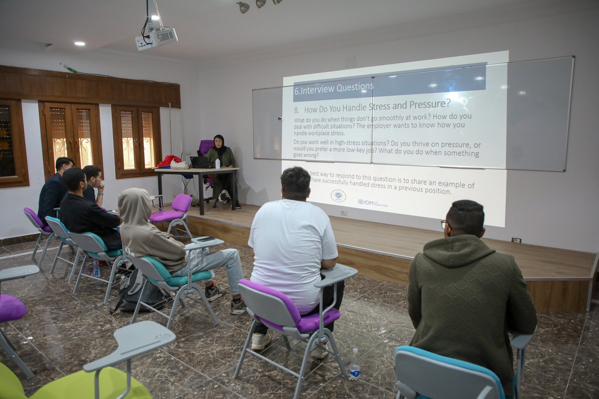 IOM Libya's #YESS graduates attended a career readiness workshop, that equipped them with necessary tools to embark on their career journey. Enabling the vulnerable youth to be better prepared & more confident, the workshop focused on interview techniques & job search strategies