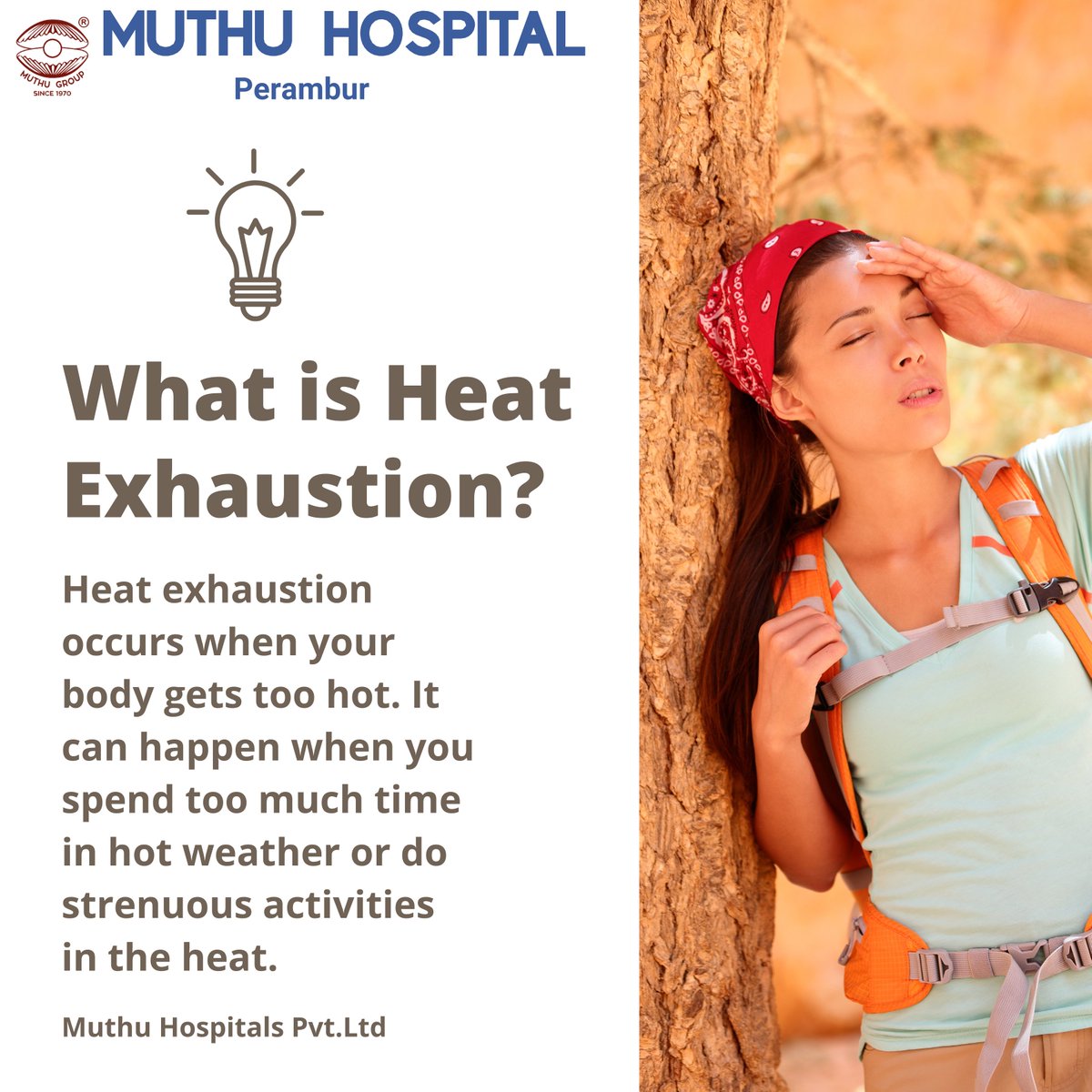 Discover the signs of heat exhaustion & protect yourself this summer! Learn from Muthu Hospital Perambur about this serious heat-related condition. Stay safe in the sun! #HeatExhaustion #SummerSafety #HealthTips @muthuhospital_ #MuthuHospitalPerambur