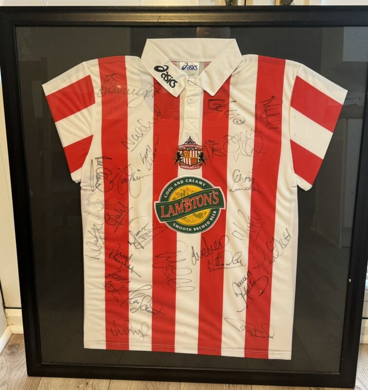 Mounted Framed Autographed 1997-1999 Sunderland AFC Home Shirt Safc £50.00 currently 1 bid, 12 watchers Ends Thu 2nd May @ 6:52pm ebay.co.uk/itm/Mounted-Fr… #ad #safc