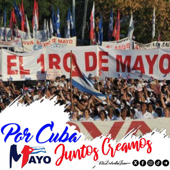 #PorCubaJuntosCreamos. 🇨🇺 Tenemos hoy los cubanos el privilegio de salir a celebrar, porque sigue siendo en casi todo el mundo, un día para reclamar los derechos de quienes por siglos han sido humillados. 🇨🇺 ‼️ Gloria eterna a los que conquistaron nuestros derechos ‼️ #1Mayo.