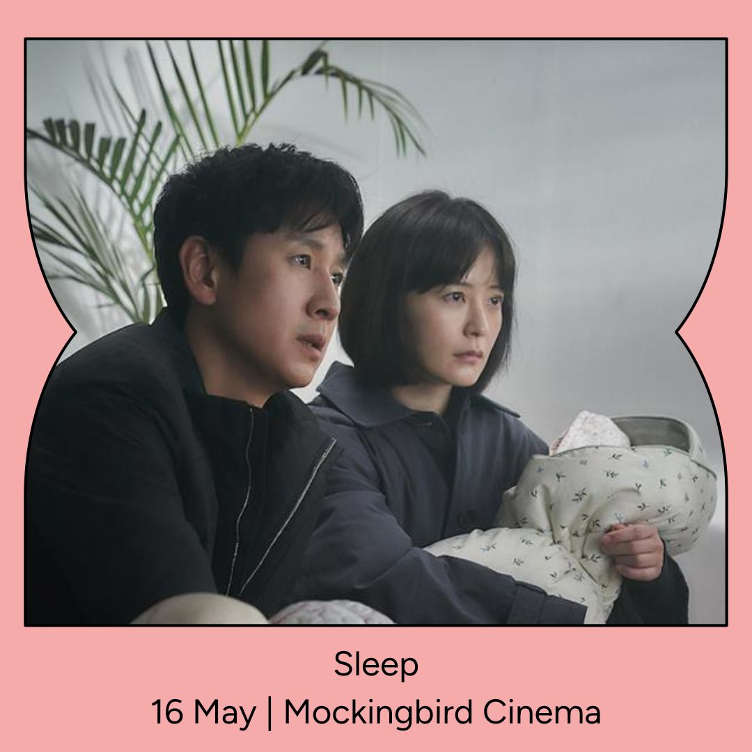 Jason Yu’s intense horror feature debut follows two expectant parents as they navigate a bout of sleep-talking that develops into truly nightmarish behaviour. Scary, funny, and very smart. Thursday 16 May at @mockbirdcinema flatpackfestival.org.uk/event/sleep?pe…
