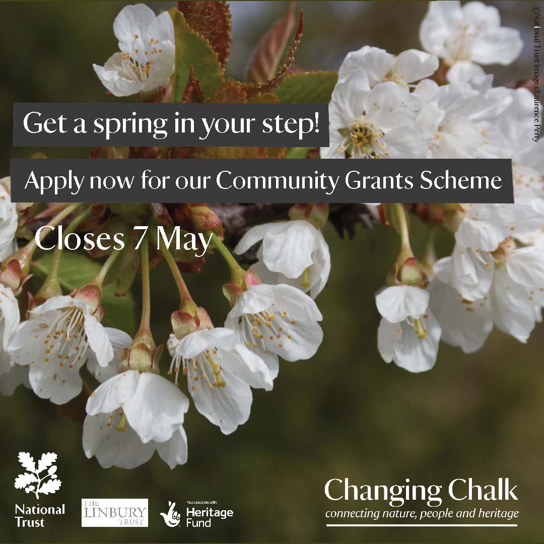 Yay for May! Don’t forget applications for our Community Grants scheme close on the 7 May. If your group helps to protect biodiversity or helps people to access, enjoy and learn about the natural or cultural heritage of the South Downs. Apply now! 🌿🏃‍♂️ bit.ly/ChangingChalkC…