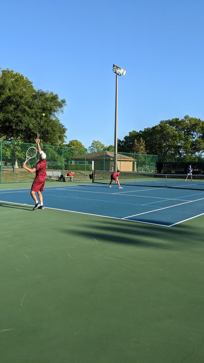 Day 3️⃣ of the #FHSAA Tennis State Championships is underway with 1A Boys Doubles at Red Bug Lake Park.