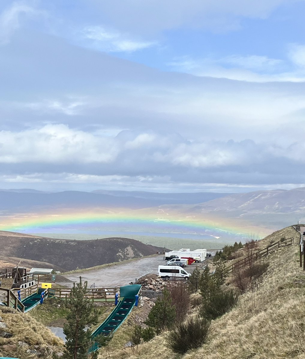 Amazing rainbow yesterday looking towards Aviemore from Cairngorm ski area.