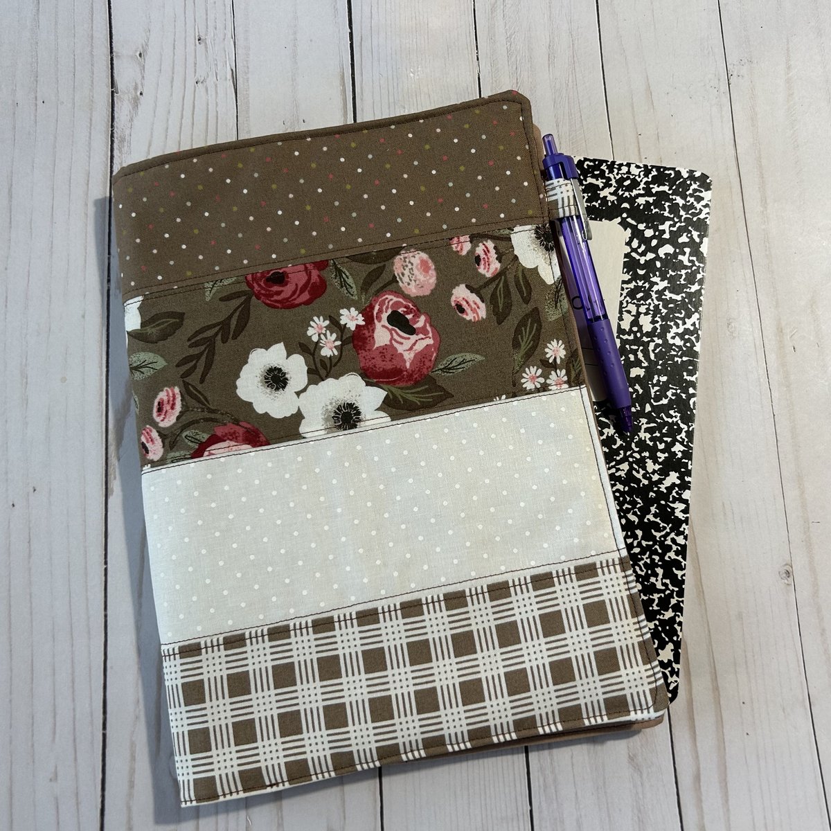 Brown Floral Composition Notebook Cover tuppu.net/6e5c4d8a #craftshout #craftbizparty #CustomNotebook