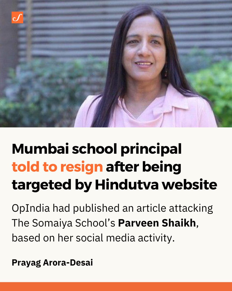 Several parents found it preposterous that Shaikh has been asked to resign as a result of politically-motivated propaganda, Phadke added. scroll.in/article/106730… By: @pryagaroradesai and @tabassum_b #TheSomaiyaSchool #Opindia