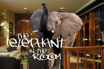 Don't ignore the elephant in the room...it's going nowhere until you deal with it! ~ #DTN #AssertUrself #Speakup #DealWithIt