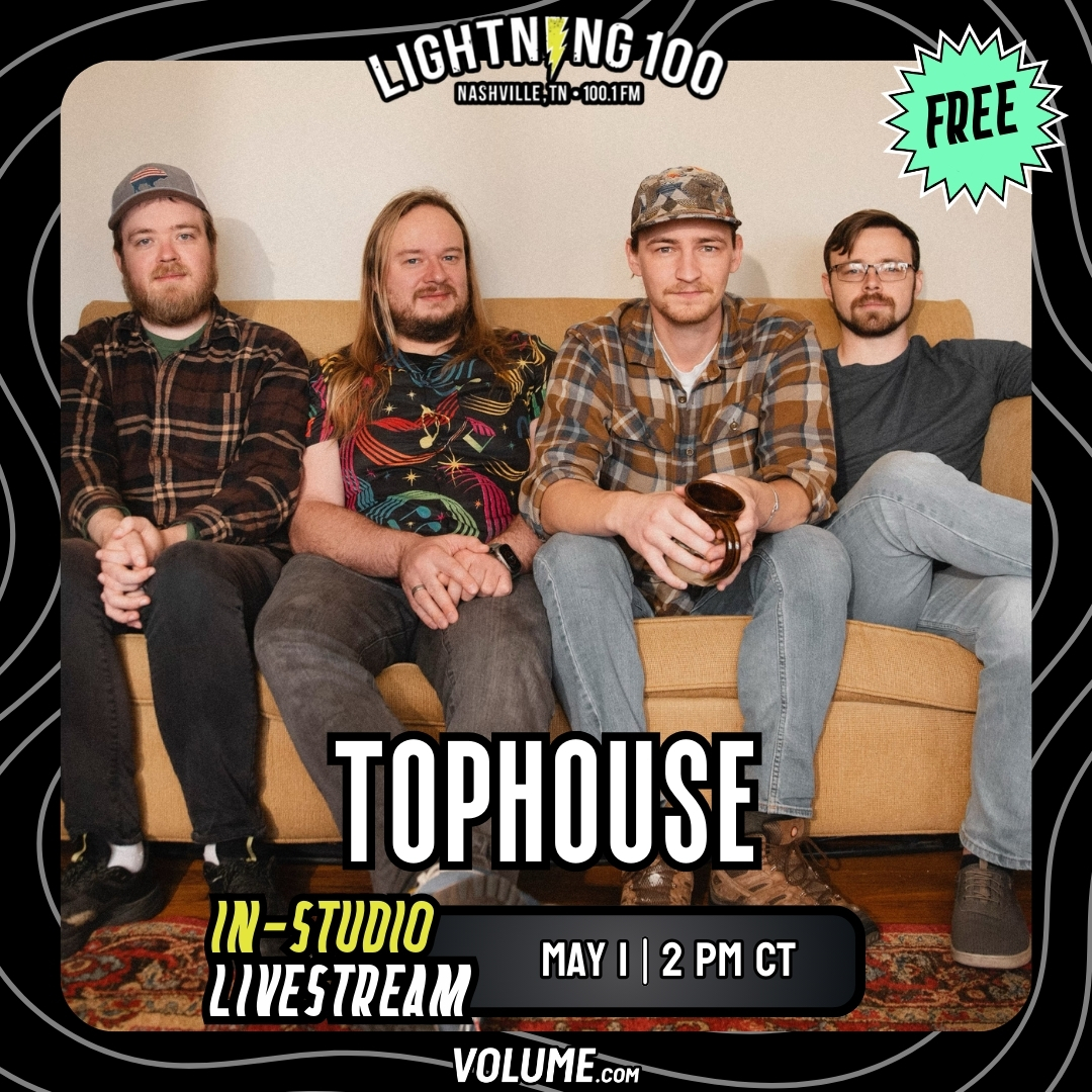 Later today TopHouse will be joining us in the @GetOnVolume studio! Tune in at 2pm for a live interview and acoustic performance from the band before they hit the stage at @CanneryHall this Saturday. Stream here: volume.com/lightning100
