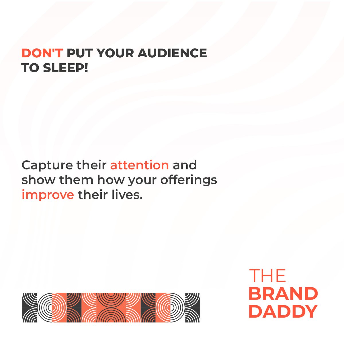 Feeling stuck? Don't hit snooze on your dreams! Our offerings can help you achieve your digital goals. #TheBrandDaddy marketing team will help you upscale your marketing game.
#advertisingagency
#brandingagency