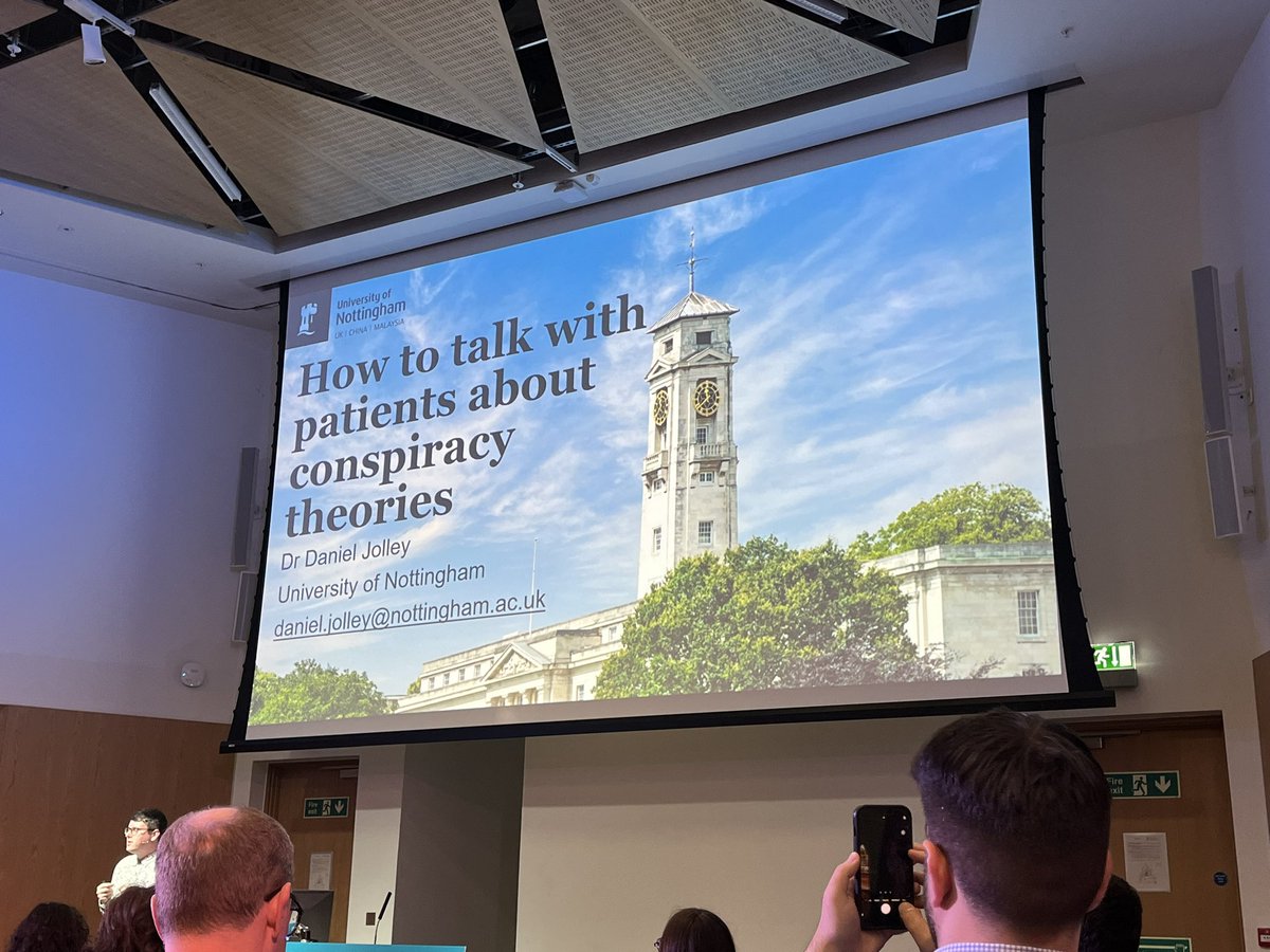 Looking forward to Dr Daniel Jolley’s talk on talking with patients about conspiracy theories #ScotPH24