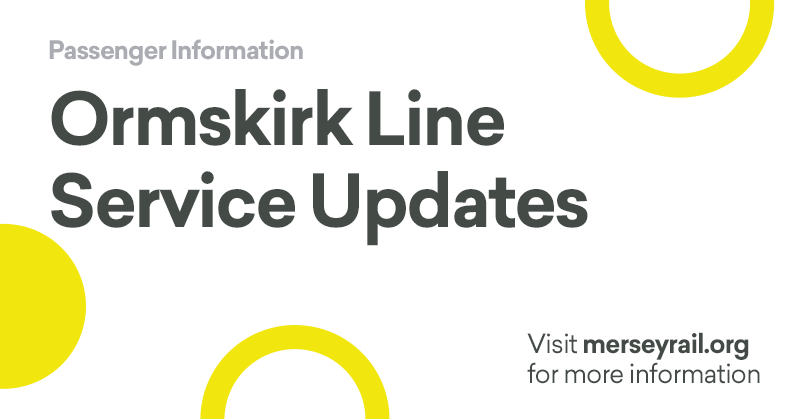 ⚠️ Latest Service Updates ℹ️ Due to a train fault, services on the Ormskirk line face cancellations 🔗 merseyrail.org/journey-planni…
