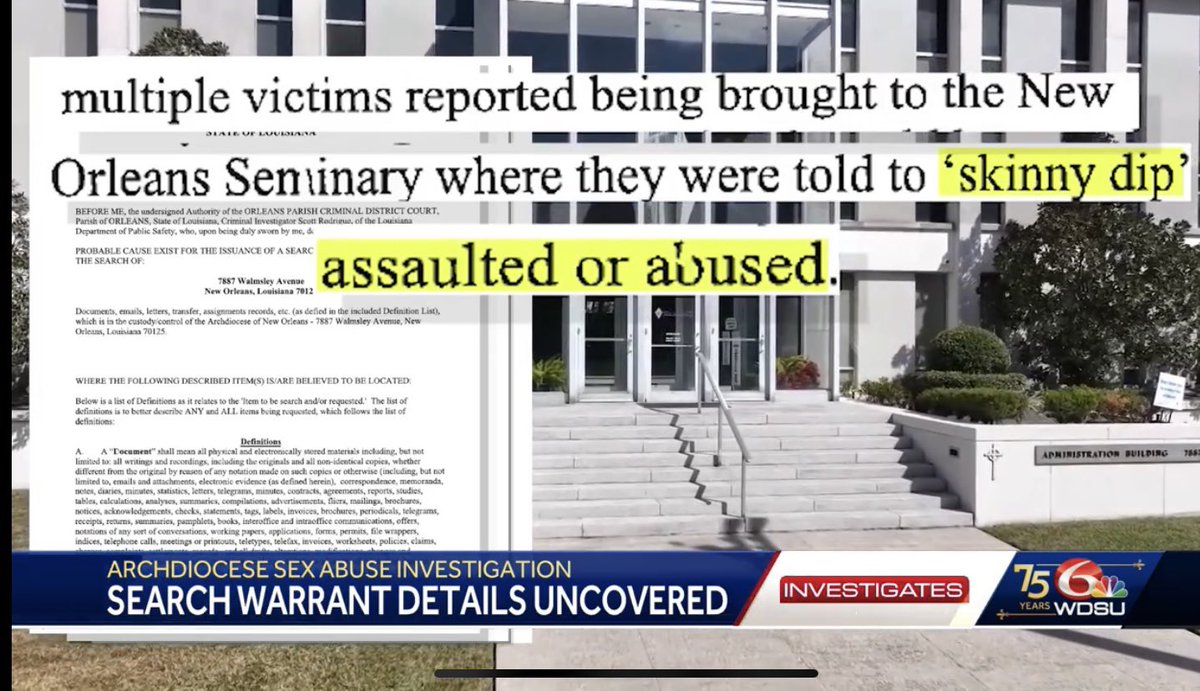 WDSU Investigates has obtained a copy of a search warrant from the Louisiana State Police in connection with the Archdiocese of New Orleans sex abuse allegations. @WDSU wdsu.com/article/new-or…