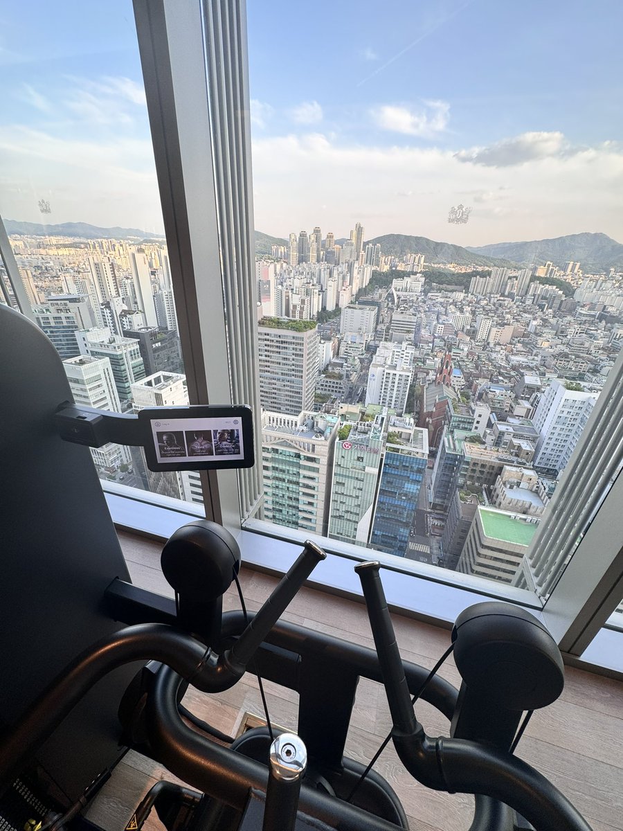 Convinced if you work out with a sick skyline view over a major metropolitan city, you boost your pump by at least 20%

This boosted pump brought to you by Seoul 🇰🇷🫡