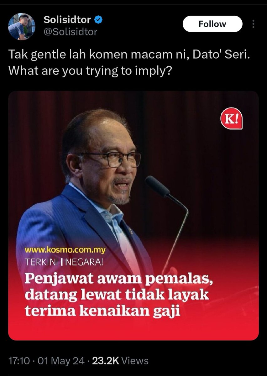 Bila tak buat reformasi, dia perlekeh. Bila buat reformasi, ini yg dia komen. Mamat loyar bangang ni melayu jiwa yahudi