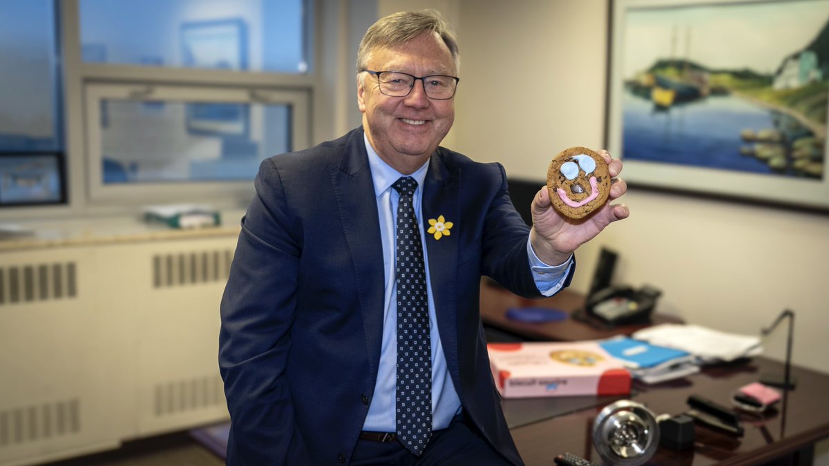 I'm happy to be enjoying a #SmileCookie from @TimHortons knowing that 100% of proceeds are going to support local community groups and charities across the province. 🍪