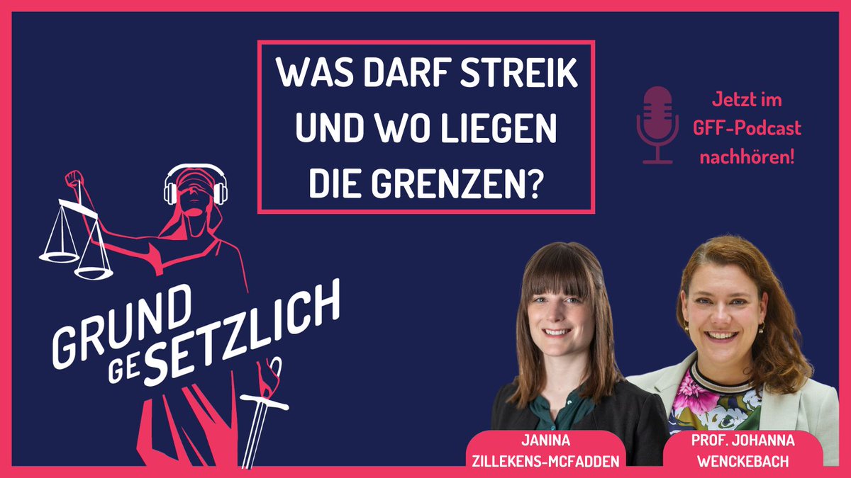 Zum internationalen Tag der Arbeiterbewegung ein bisschen #Arbeitskampf auf die Ohren? ✊Für unseren Podcast #Grundgesetzlich hat @JaninaZillekens mit Arbeitsrechtlerin @jo_wenckebach über das #Grundrecht auf #Streik gesprochen. Jetzt reinhören 🎧 #1Mai open.spotify.com/episode/6p0qz2…