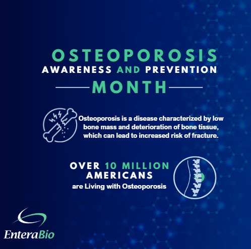 Today marks the beginning of Osteoporosis Awareness & Prevention Month, a time dedicated to raising awareness about this silent disease that affects millions of people around the world.

$ENTX #Osteoporosis #OsteoporosisMonth #BoneHealth #ProtectYourBones