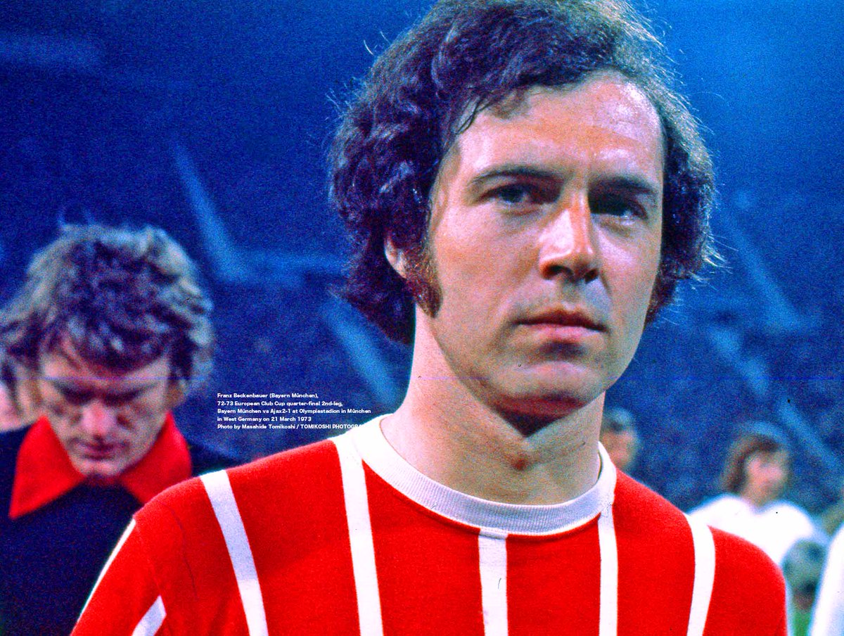 Franz Beckenbauer (Bayern München) face2 72-73 European Club Cup quarter-final 2nd-leg, Bayern München vs Ajax2-1 at Olympiastadion in München in West Germany on 21 March 1973 Photo by Masahide Tomikoshi / TOMIKOSHI PHOTOGRAPHY
