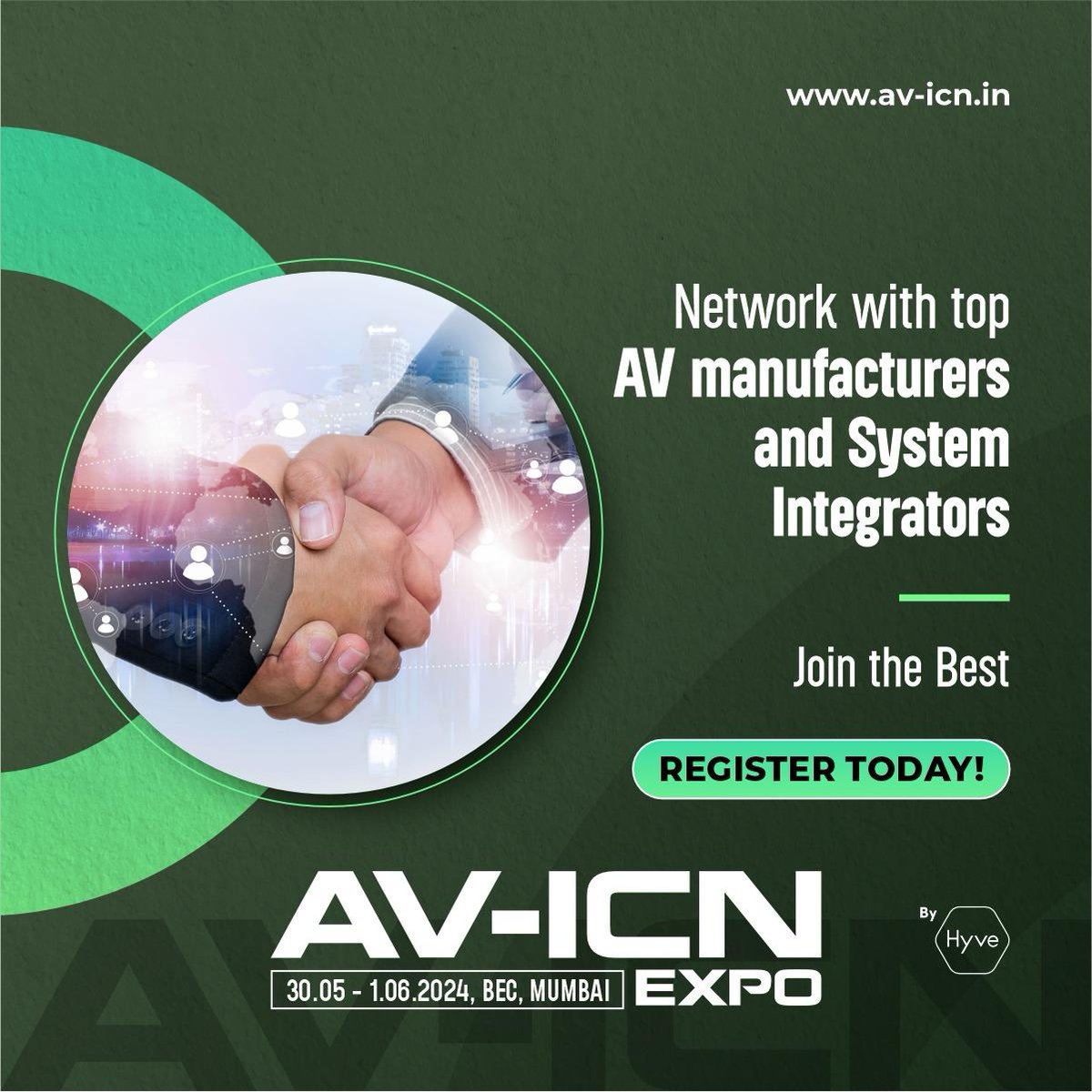 🤝 Forge valuable connections at AV-ICN Expo 2024!

Register today and be a part of the future of AV technology!

#AVICNExpo2024 #NetworkWithTheBest #AVTechnology #SystemIntegrators #MumbaiEvents #TechNetworking #RegisterNow