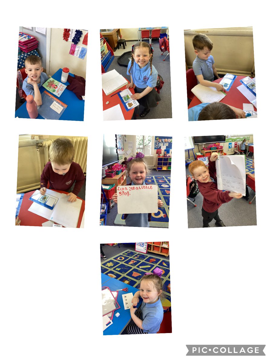 A busy morning of Literacy tasks in Primary 1 today. The Pandas group loved creating their own silly sentences using some picture cards.