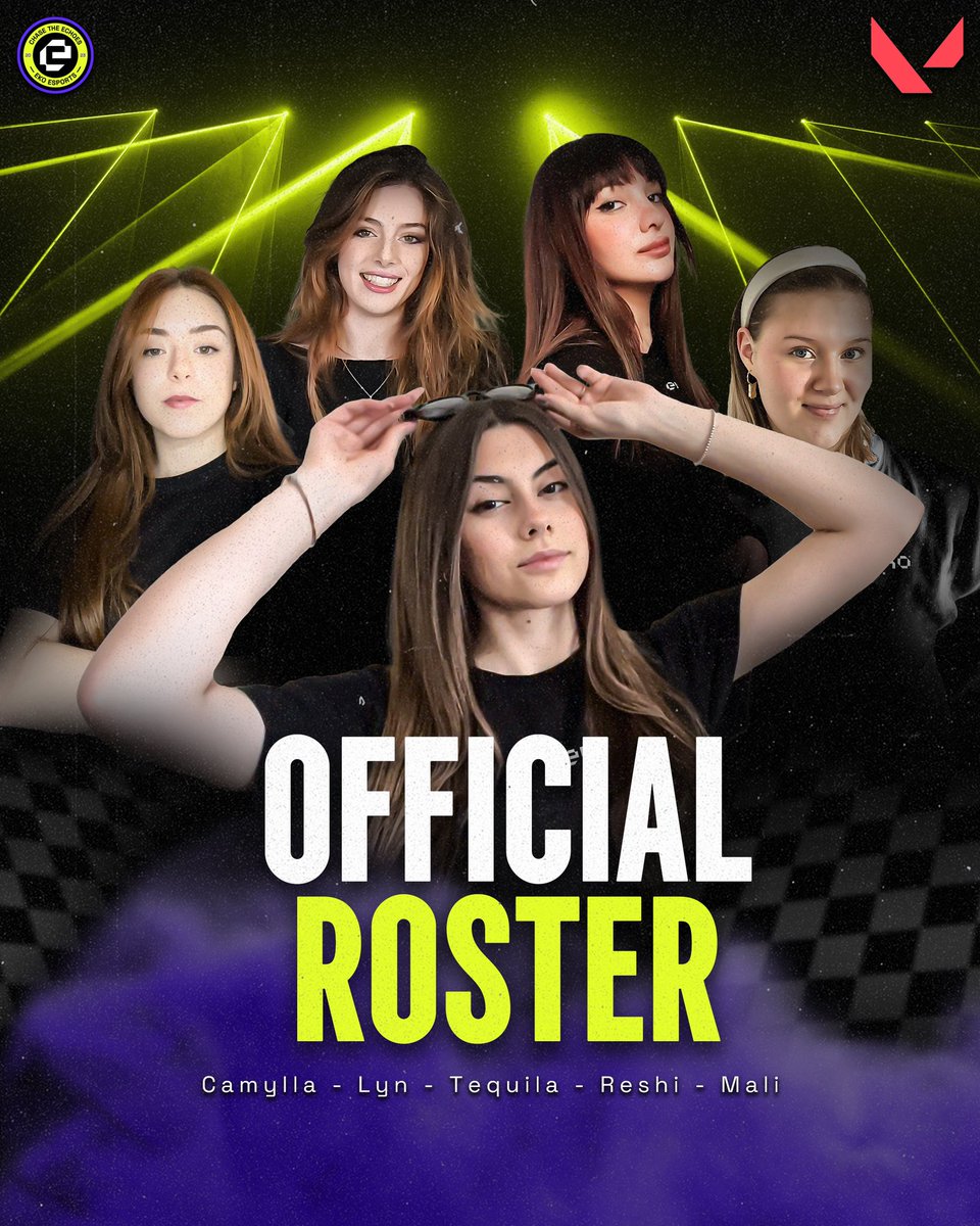 GIRL POWER!! 💥

5 ragazze con un unico obiettivo! 🎯

Diamo il benvenuto al nostro Roster ufficiale di Valorant!! 👊🏻
Le nostre guerriere porteranno i nostri colori alle vette più alte!! ⚫️🟡
Una storia tutta nuova, marchiata dalla forza che solo le donne hanno! 🎮🎀

#EKOesports