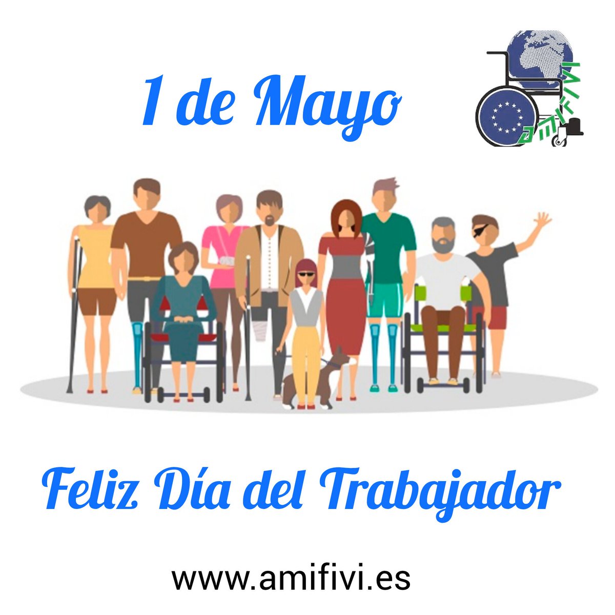 Feliz 1 de Mayo, feliz día del trabajador por más derechos e igualdad para las personas con discapacidad.

#DiaDelTrabajador