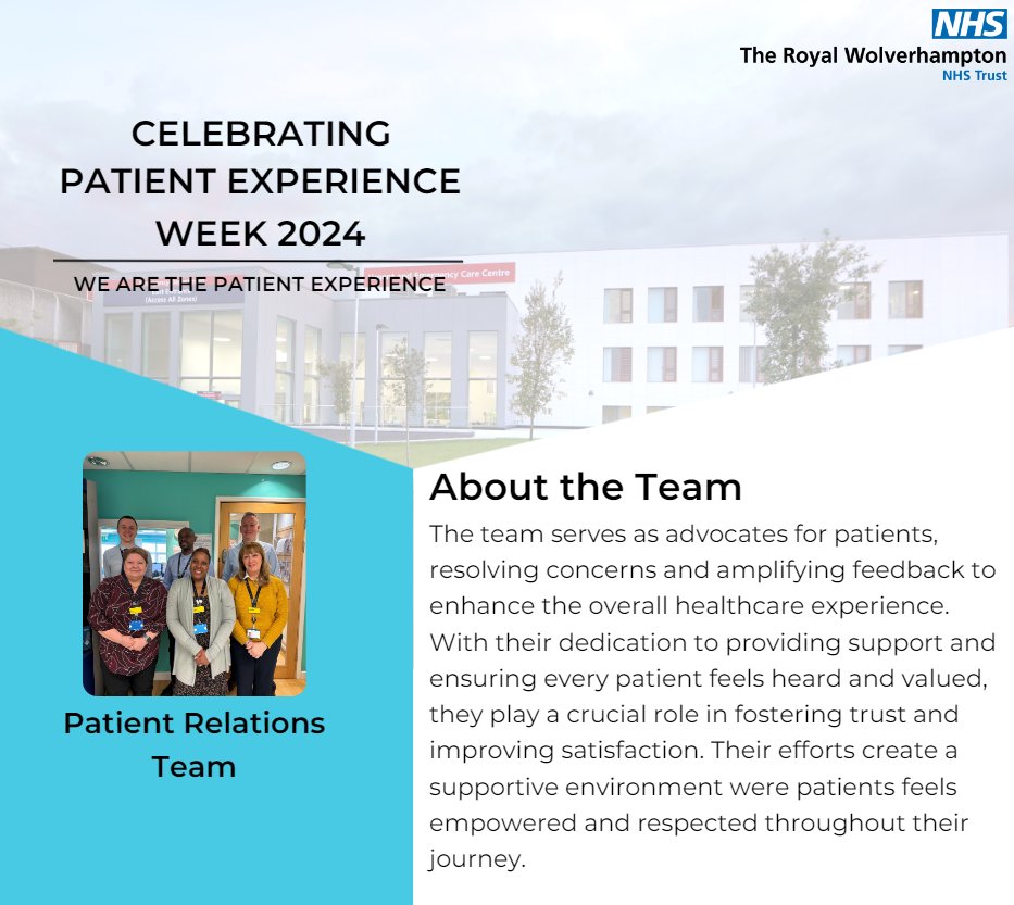 Our Patient Relations Team is the bridge between patients and exceptional care🌟 Their dedication ensures every concern is heard and every patient experience is improved👏 #PEW2024 #PXWeek #PatExp @G12PRY @AlisonDowling10
