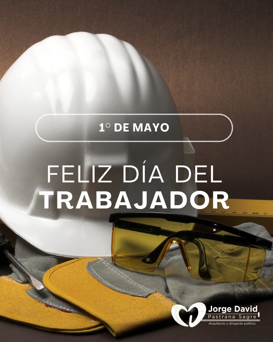 En este Día del Trabajador, quiero reconocer y celebrar el esfuerzo y la dedicación de todos los trabajadores que contribuyen diariamente al progreso y bienestar de nuestro territorio. Su labor es fundamental para el desarrollo y la fortaleza de nuestro país. ¡Feliz Día!
