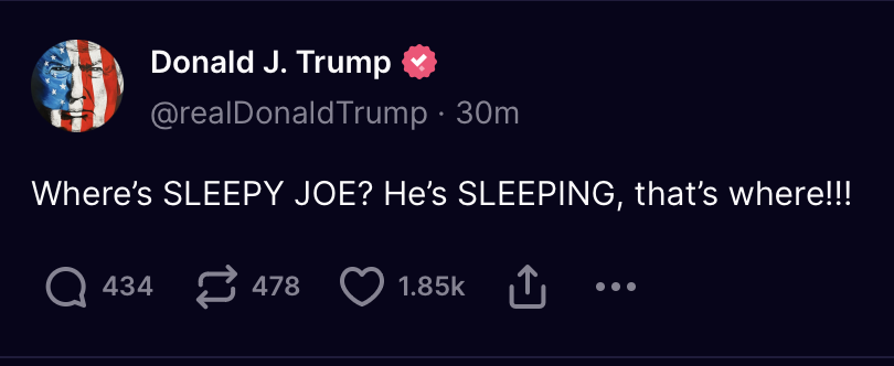 'Sleepy Joe' is back. Let's go!