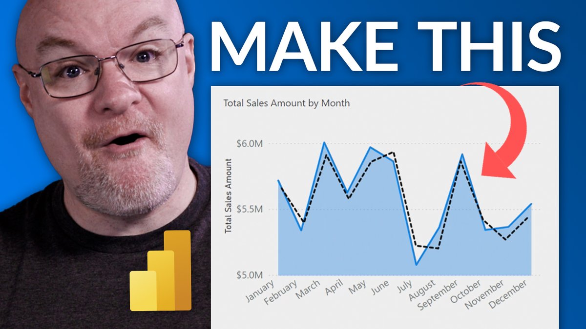 Saw an interesting conversation about a line chart and some different approaches in #PowerBI. Adam explored those options and explains the differences. Never stop tinkering with visuals! Watch on YouTube - guyinacu.be/linechart
