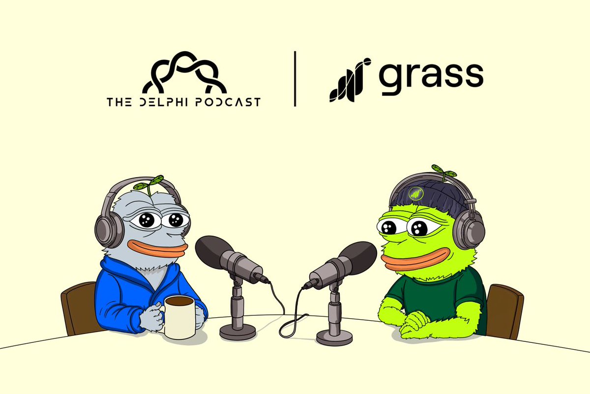 New @PodcastDelphi with @0xdrej the co-founder of @getgrass_io! Built on @solana, Grass is a live DePIN Crypto x AI project with 2M users. Join the AI revolution by touching Grass: app.getgrass.io/register/?refe… #getgrass #grassarmy #ai #depin #podcast #solana twitter.com/Shaughnessy119…