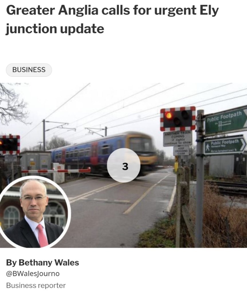 Fully support this call from @greateranglia for Ely junction revamp to move on👉edp24.co.uk/news/24281804.… ✅We desperately need to move freight and vehicles off roads, reduce congestion and carbon Listen to my interview 6 months ago👉drive.google.com/file/d/119Irlu… Repost for ACTION NOW