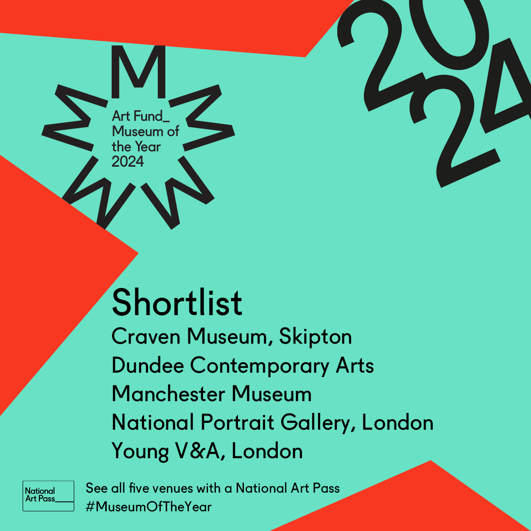 After the exciting announcement yesterday that Craven Museum has been shortlisted for @artfund Museum of the Year 2024, we wanted to throw a spotlight on the other four amazing finalists... @DCAdundee @McrMuseum @NPGLondon @young_vam.

artfund.org/museum-of-the-… 

#MuseumOfTheYear
