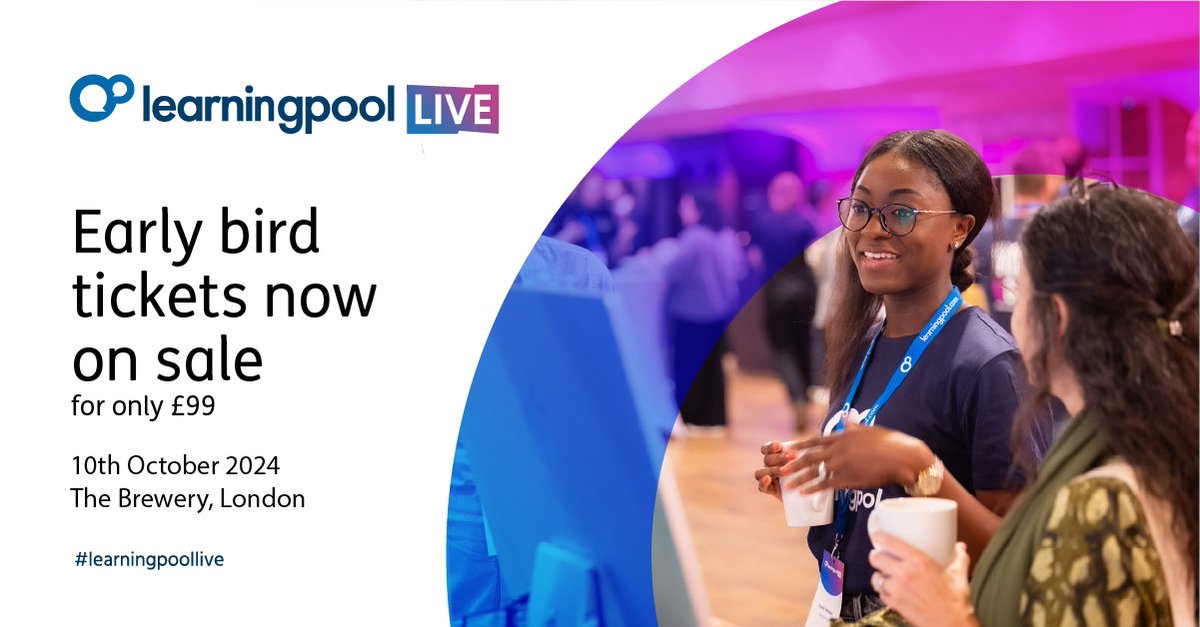 🎟️Early Bird Ticket Alert!🎟️ Learning Pool Live is back in The Brewery, London on October 10th! Secure your spot early & save with our limited early bird tickets! Join us for an unforgettable day of inspiration & innovation! hubs.ly/Q02vGtV90 #LearningPoolLive #Earlybird