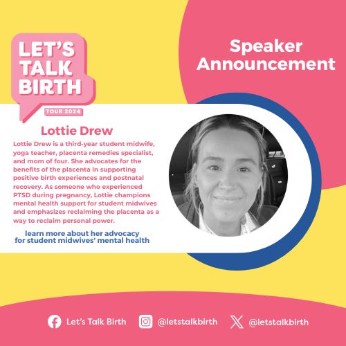 We're thrilled to have Lottie Drew join us as a guest speaker at Lets Talk Birth 2024! She's a 3rd-year student midwife, a yoga teacher, a placenta remedies specialist, and a supermom of four.
letstalkbirth.com
 #midwifery #postnatalsupport #letstalkbirth2024 #placenta