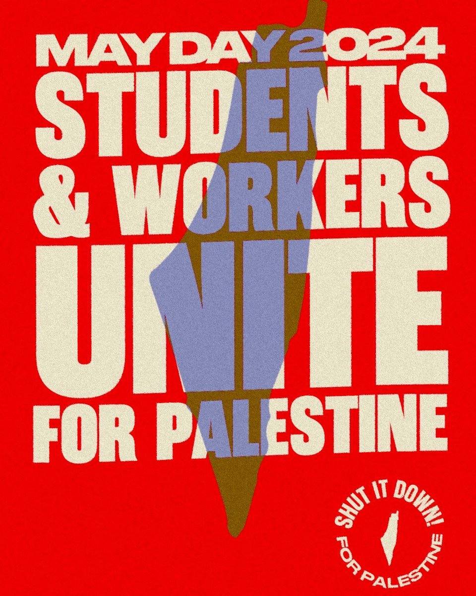 🚨🇵🇸THIS MAY DAY, STUDENTS & WORKERS UNITE FOR PALESTINE! The spark of the movement for a free Palestine continues to spread around the country & world as students & workers demand an end to 75+ years of occupation, apartheid &genocide. ⬇️Find a May Day action for Palestine!