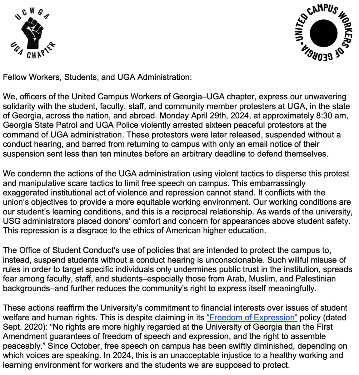 UCWGA-UGA tweet media