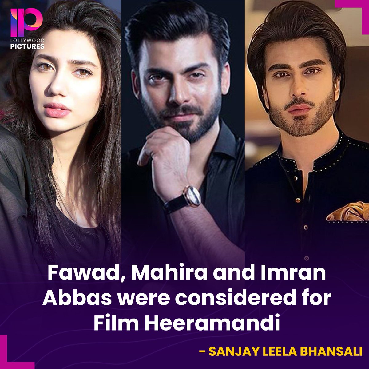 Bollywood's Veteran Film Director #SanjayLeelaBhansali mentioned in his recent interview that initially Fawad Khan, Mahira Khan and Imran Abbas were considered to play roles in his recent film #HeeraMandi. This would have been an ace choice for sure. 🙌🔥