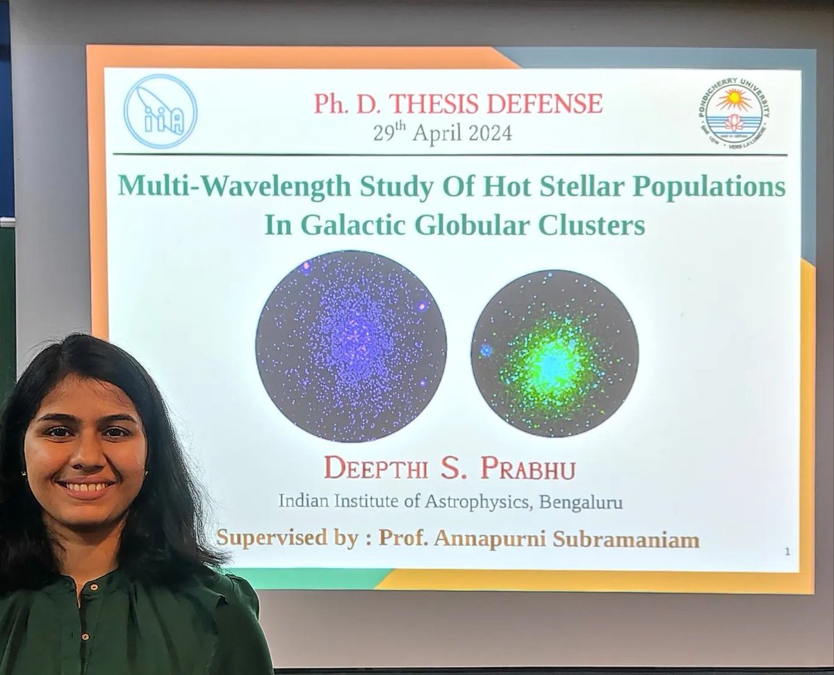I defended my PhD thesis successfully on 29th April 2024 💫🤩 #PhDone

Now, I am officially Dr. Prabhu! 🎓

Many thanks to all those who have supported me throughout this journey!

#phdlife #astronomyphd #AcademicTwitter