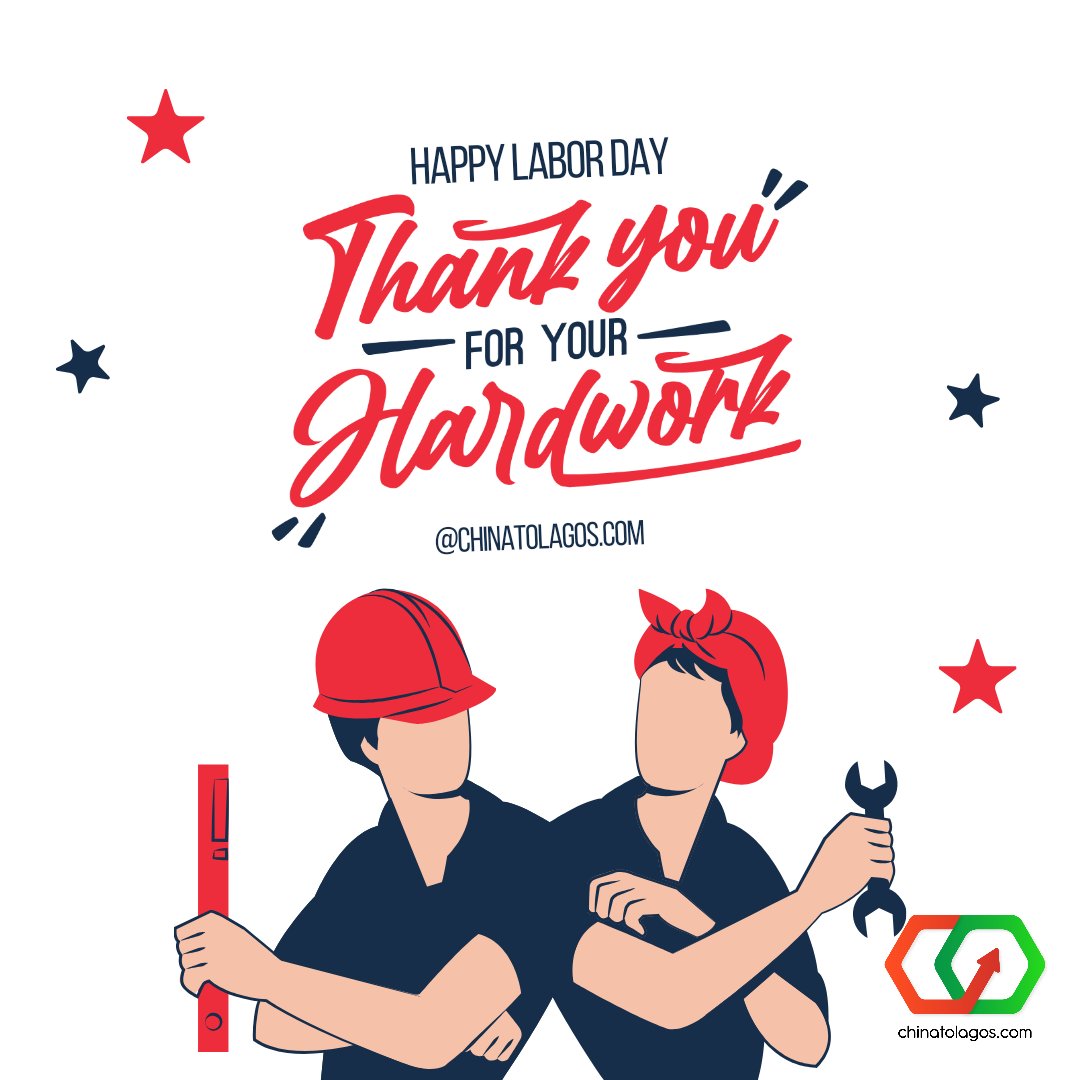 Today, we honour and celebrate all workers across different sectors and especially members of our team , in 🇳🇬 and 🇨🇳 

THANK YOU for all your hard work!!! You are an important part of the economy, and we appreciate your service.
#WorkersDay 
#LabourDay 
#ChinaToLagos