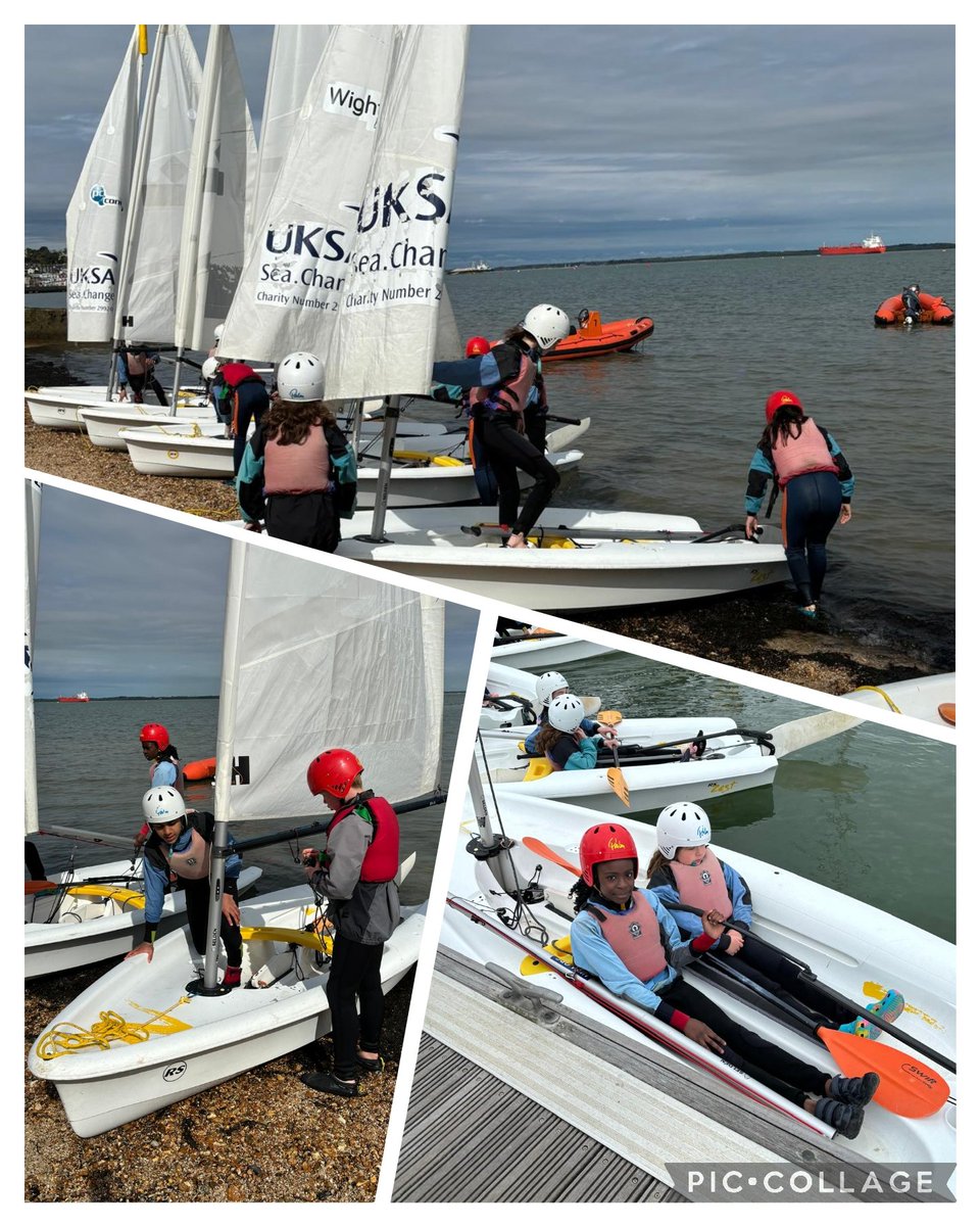 In dinghy sailing everyone learnt how to rig the dinghy.