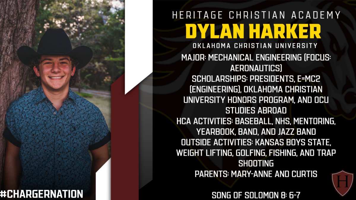 During the month leading up to graduation we are highlighting the senior class of HCA.  Feel free to comment with words of encouragement, advice and congratulations.
Next up is DYLAN HARKER!!