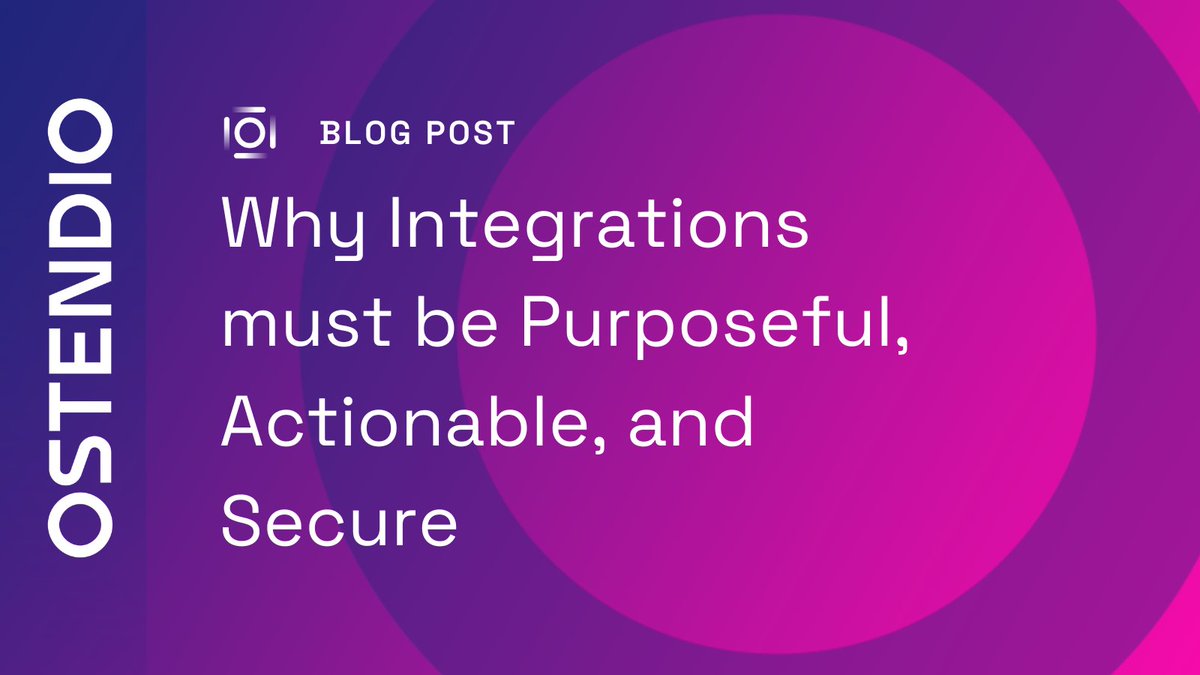 🛡️What do you hope to gain with platform integrations?  Learn why Ostendio believes integrations must be Purposeful, Actionable, and Secure👉 hubs.li/Q02vk-_90
#cybersecurity #datasecurity #compliancemanagement