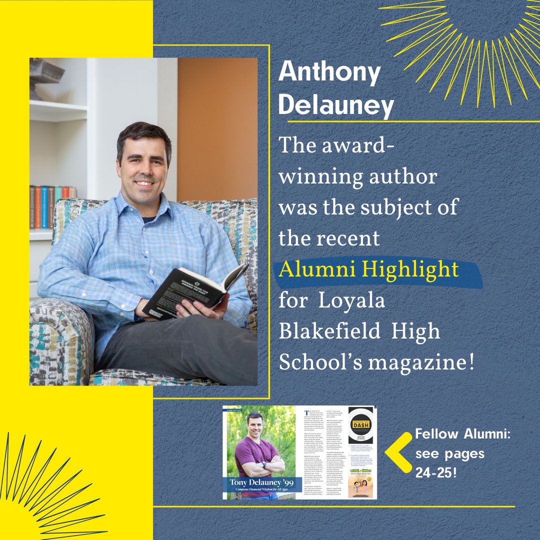 Anthony was recently the Alumni Highlight for his high school, Loyola Blakefield! You can read pages 24-25 of his alumni mag here: bit.ly/4b2W89v #bookmarketing #childrensbooks #earlyreaders #kidlit #kidsbooks #kindle #picturebook #readyourworld #writingcommunity