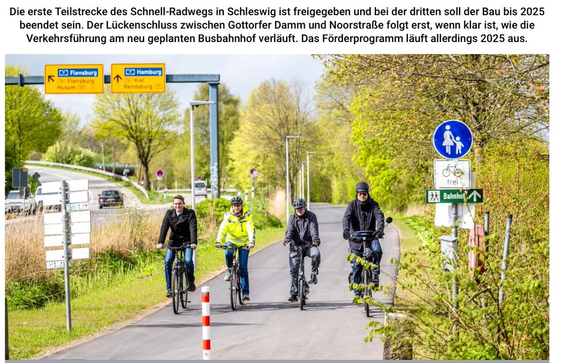 Die Stadt Schleswig sollte aber die Schilder fix ändern. Sonst heißt es Schritttempo ;-)